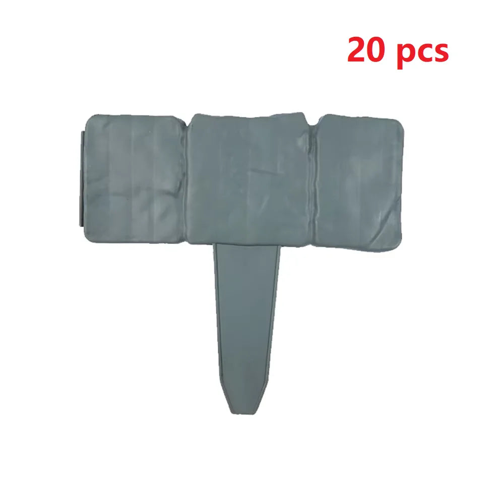 10/20pcs Garden Fence Imitation Stone Plant Support Stake Outdoor Edging Decorative Border DIY Lawn Yard Landscape Plant Fence Qme 20PCS A