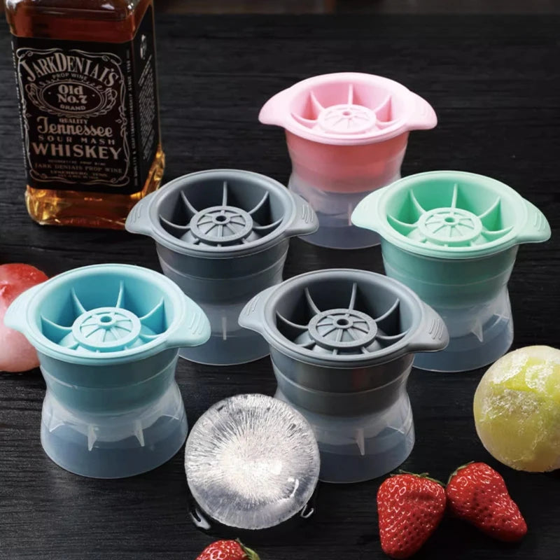 Whiskey Round Large Ice Hockey Mold Maker Kitchen Spherical Silicone Qme