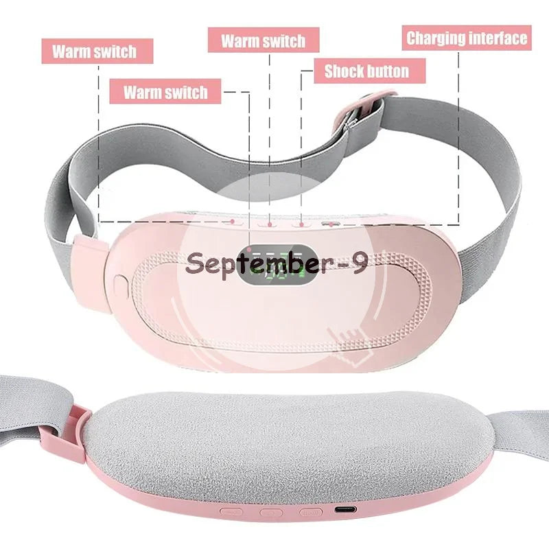 Portable Electric Waist Massage Belt Vibration Infrared Heat Qme
