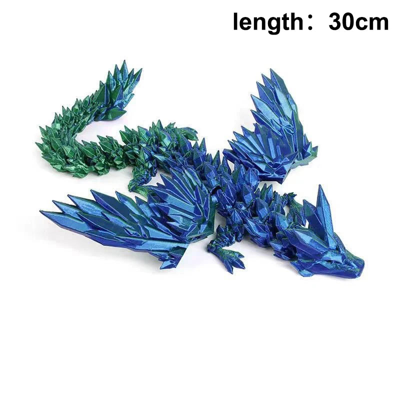 Articulated Dragon Crafts Desktop Western Action Figure 3D Printed Qme A17