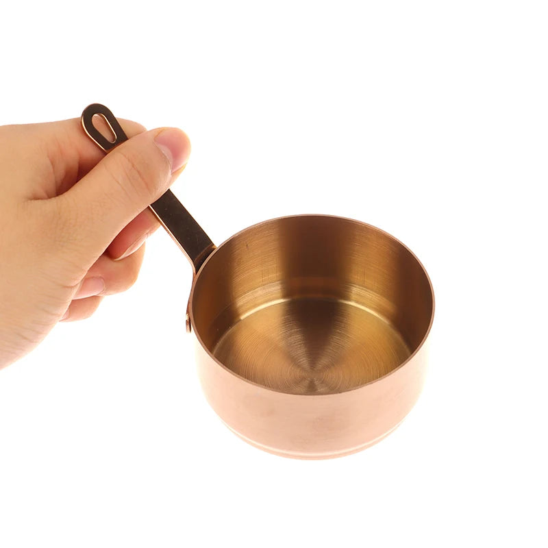 Stainless Steel Heat-resistant Stockpots Long Handle Mini Sauce Pan Qme