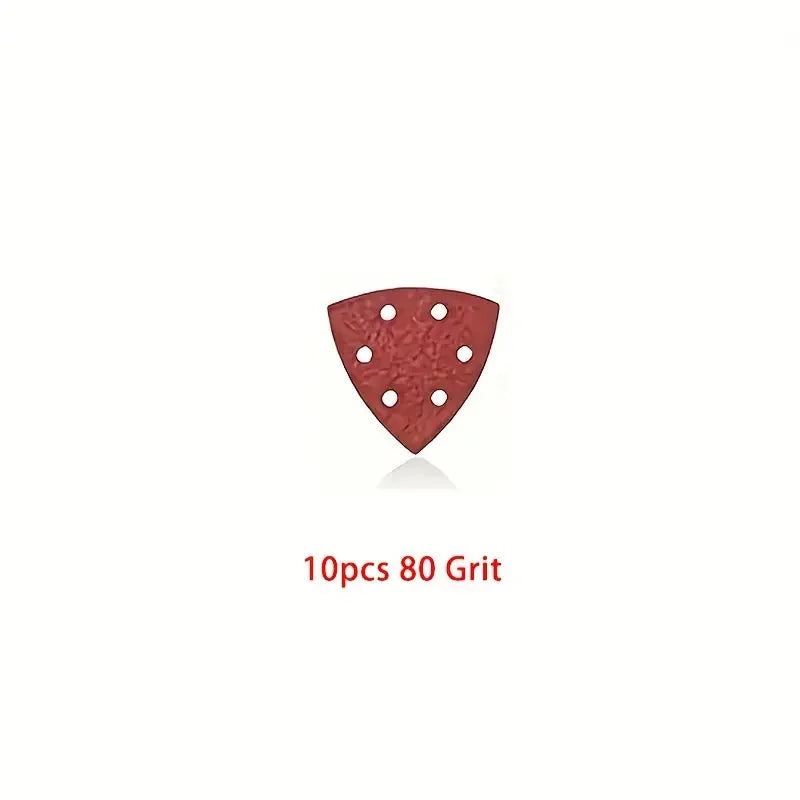 10/60pcs Triangle Sanding Pads 6 Holes Multi-Grit 40-320 Efficient Dust Extraction Design Angle Grinder & Delta Sanders Qme 10Pcs 80Grits