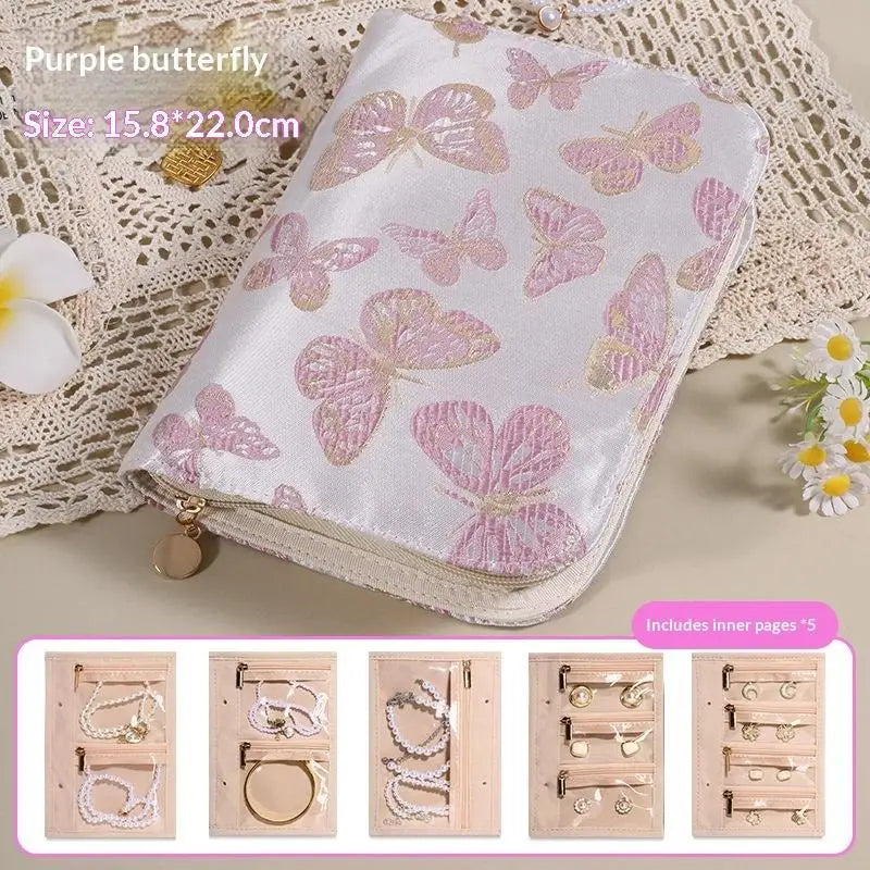 Portable PU Leather Jewelry Storage Book Jewellery Binder, Jewelry Organizer Roll, Small Anti Oxidation Jewelry Storage Bag 1PC Qme G