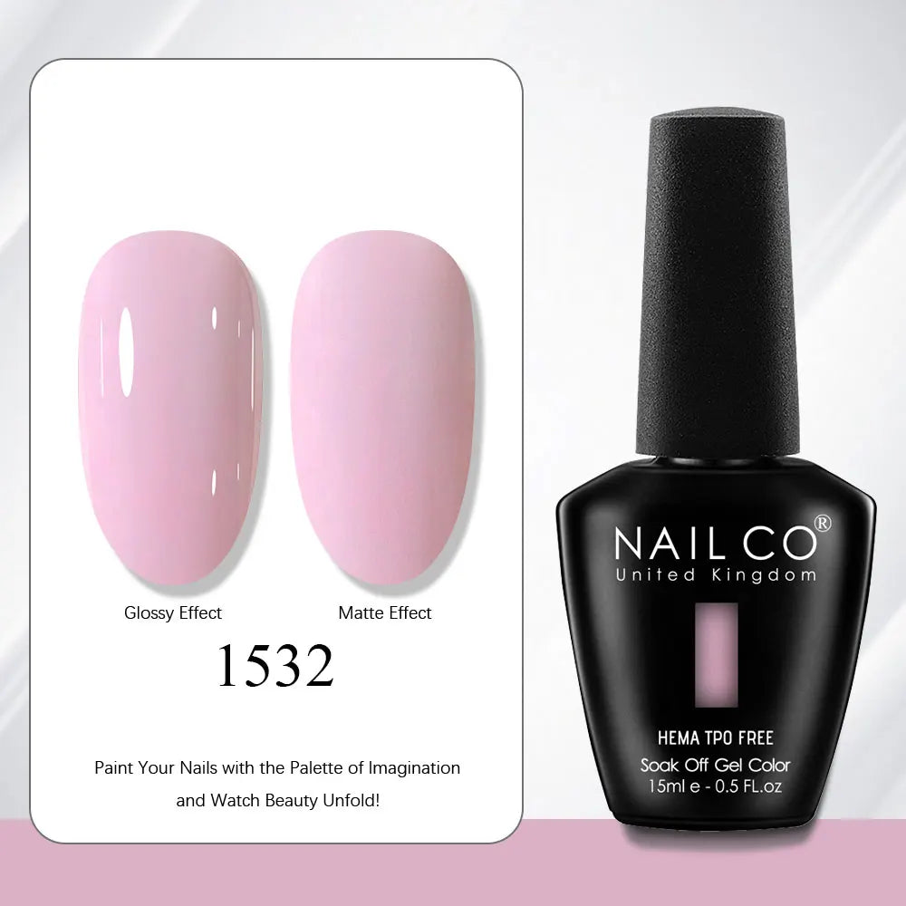 NAILCO Gel Nail Polish Nails Semi-permanent UV Varnish Glitter Glass