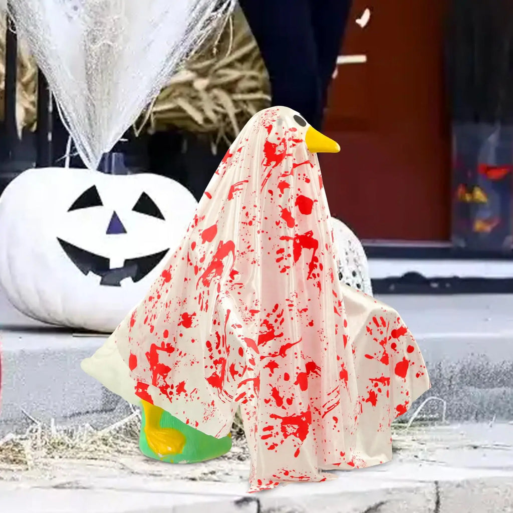 Scary Halloween Decorations Outdoor Duck Decor Ghost Bloody Spooky Qme