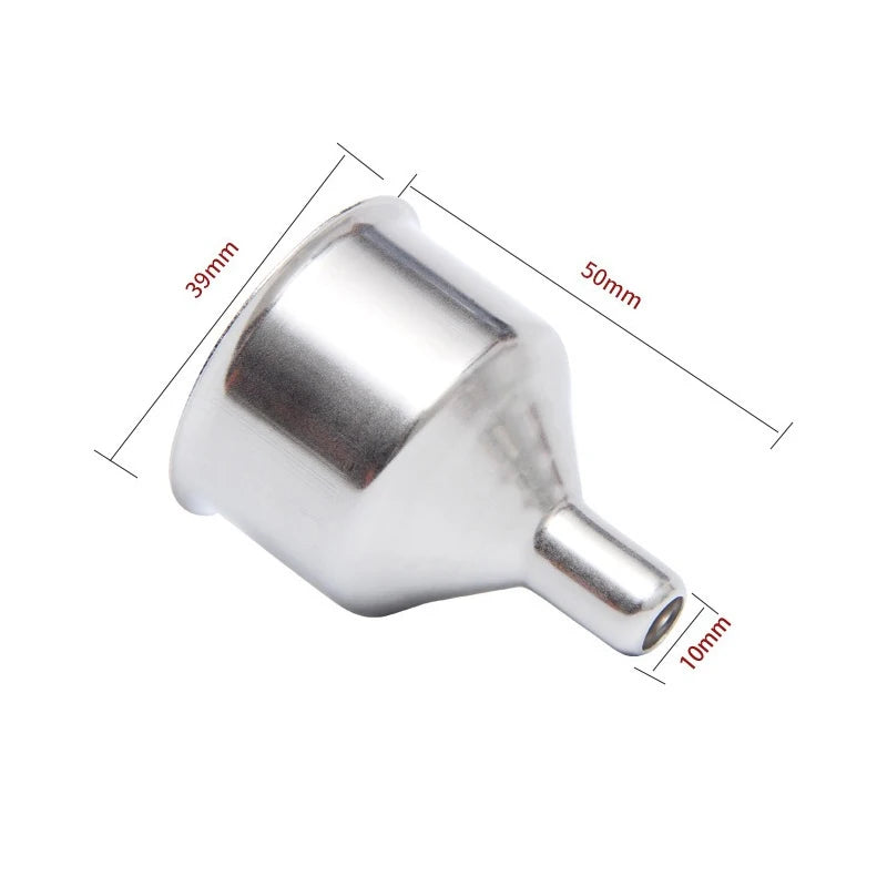 2Pcs Funnel Stainless Steel Portable Mini Small Mouth Funnels Bar Wine Flask Universal Long-mouth Conical Kitchen Oil Funnel Qme L