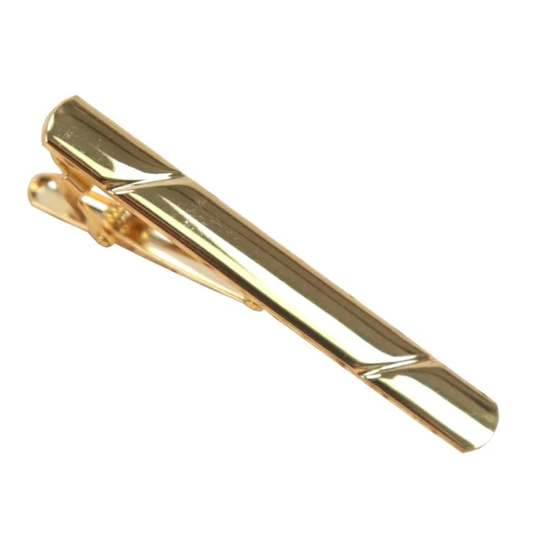 Men Luxury Design Tie Clip Wedding Necktie Metal Copper Clasp Qme Gold-color China Mainland