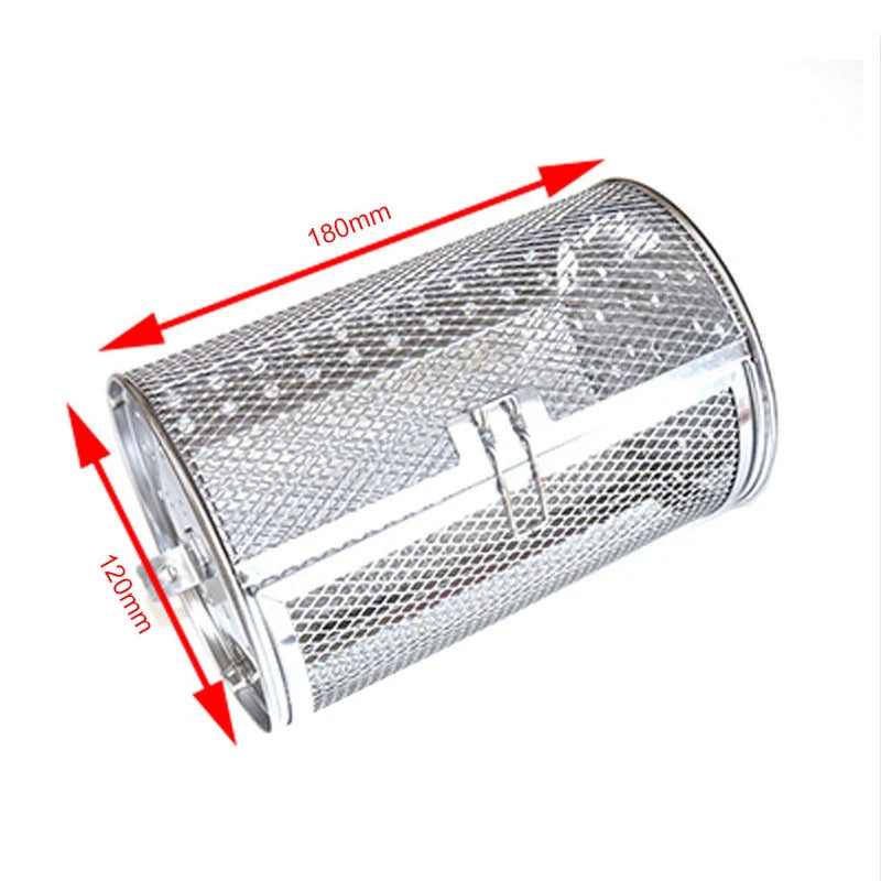Stainless Steel Grill Rotisserie Oven Kitchen Fry Basket Coffee Bean Qme 120x180cm