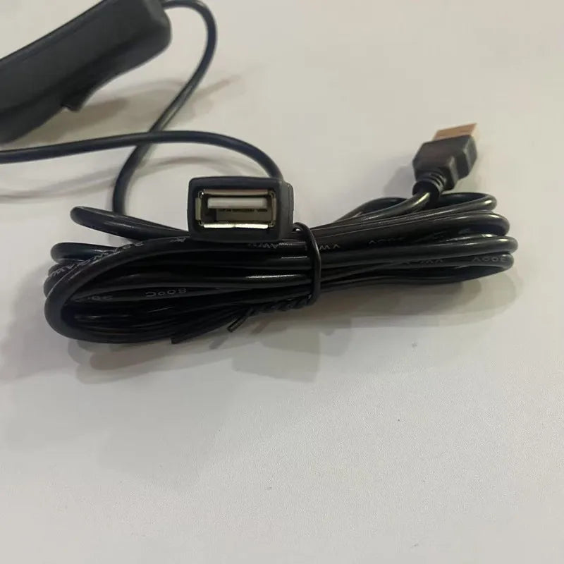 3pcs USB Cable With Switch ON/OFF 2Meters Length USB Extension Cable Toggle for USB Lamp Fan Power Supply Qme
