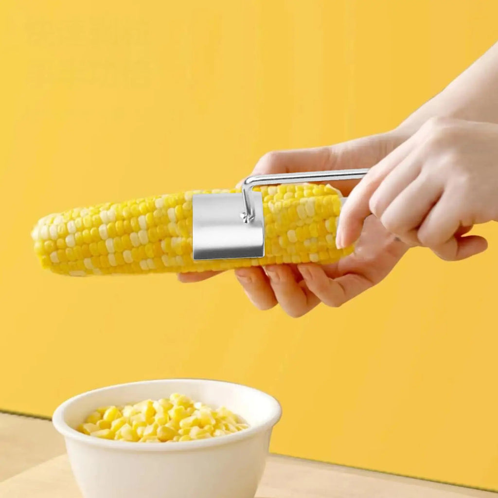 Corn Cob Stripper Stainless Steel Ergonomic Remover 2pieces Peeler Qme
