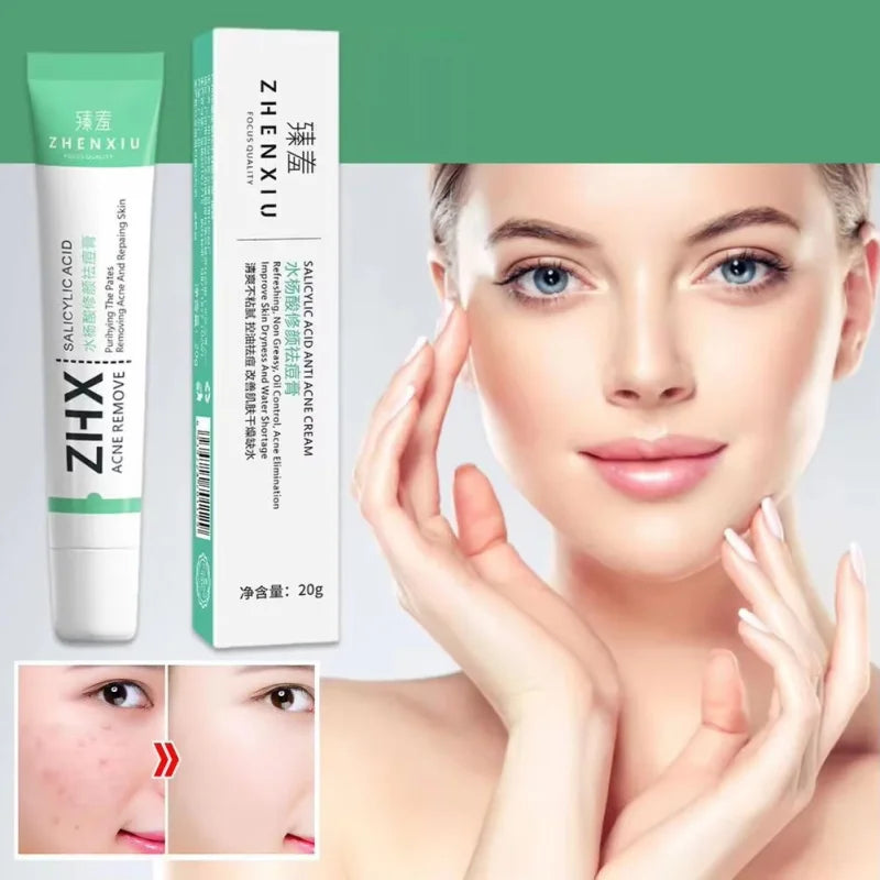 Salicylic Acid Shrink Pore Cream Elimination Large Pores Remove Blackehead Oil Control Face Smooth Repairing Skin Care Products Qme