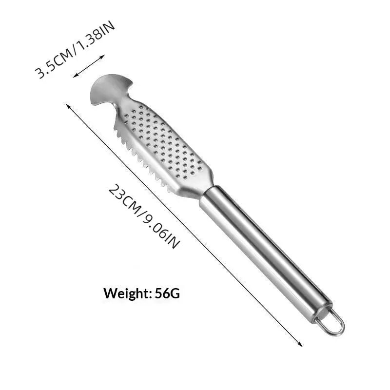 Scaler Stainless Steel Double Row Teeth Kitchen Gadgets Scale Removal Qme A
