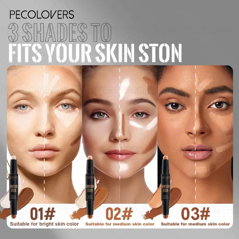 Double-ended Concealer Stick Facial Contouring Three-dimensional Face Qme