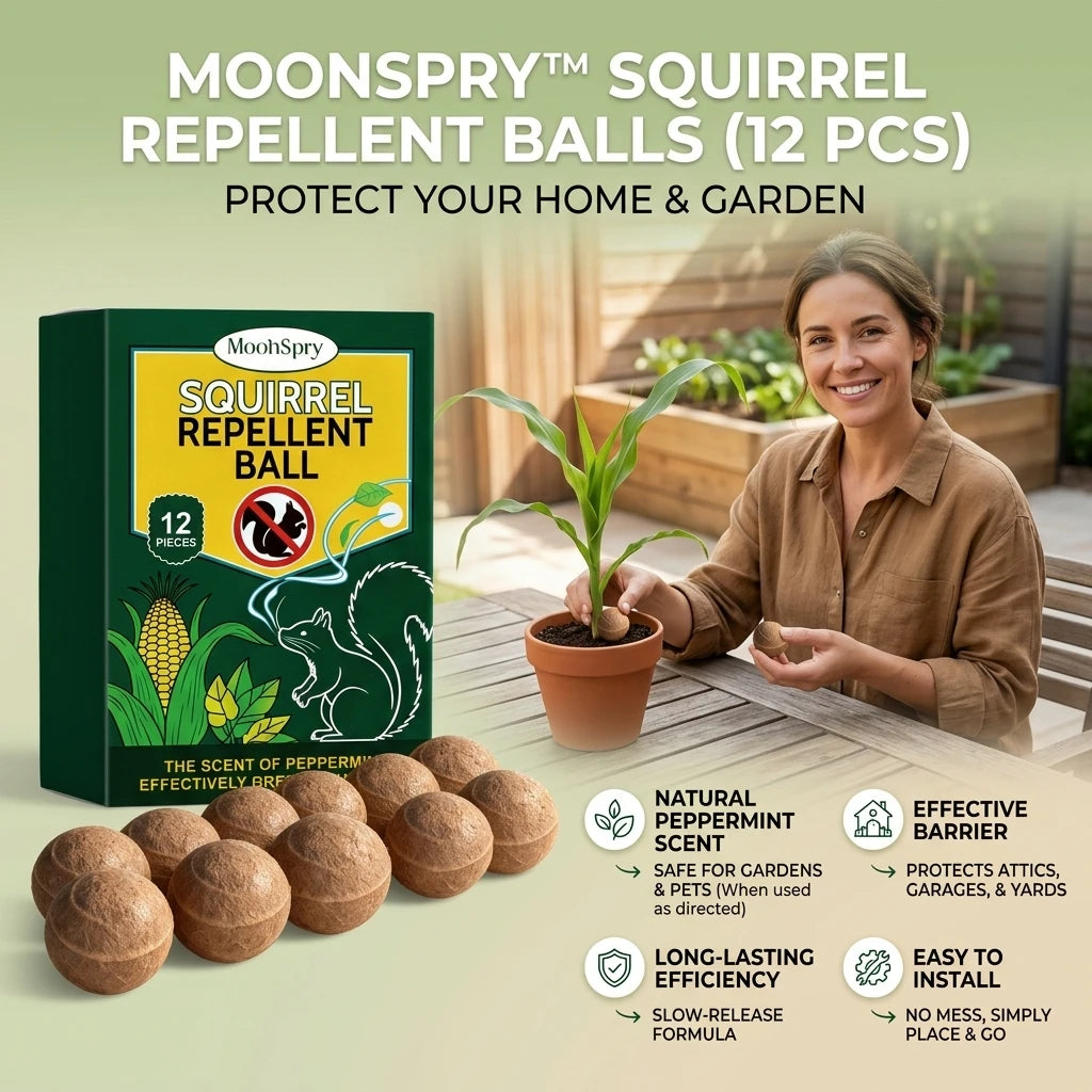 Squirrel Repellent Balls Drive Away Squirrels Reduce Disturbance Persistent Odor Emission Natural Peppermint Wildlife Repellents Qme