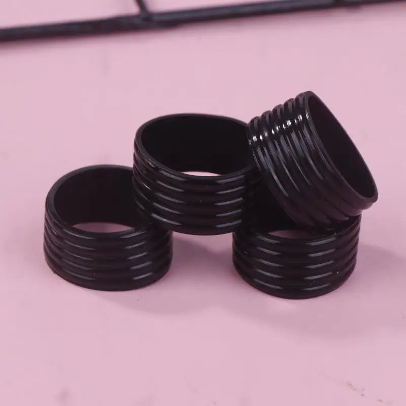 Lot Silicone Tennis Racket Grip Ring Handle Closure Rubber Qme Black