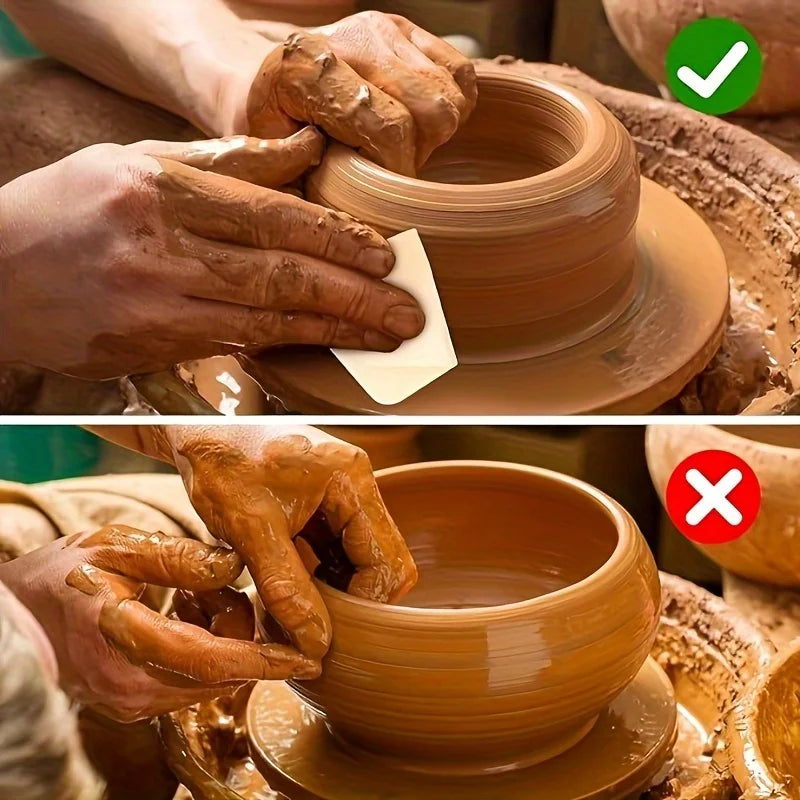 Ceramic Shaping Cloth, Artificial Suede Leather Pottery Tool Kit, Pottery Trimming and Cleaning Tools for Potters. Qme