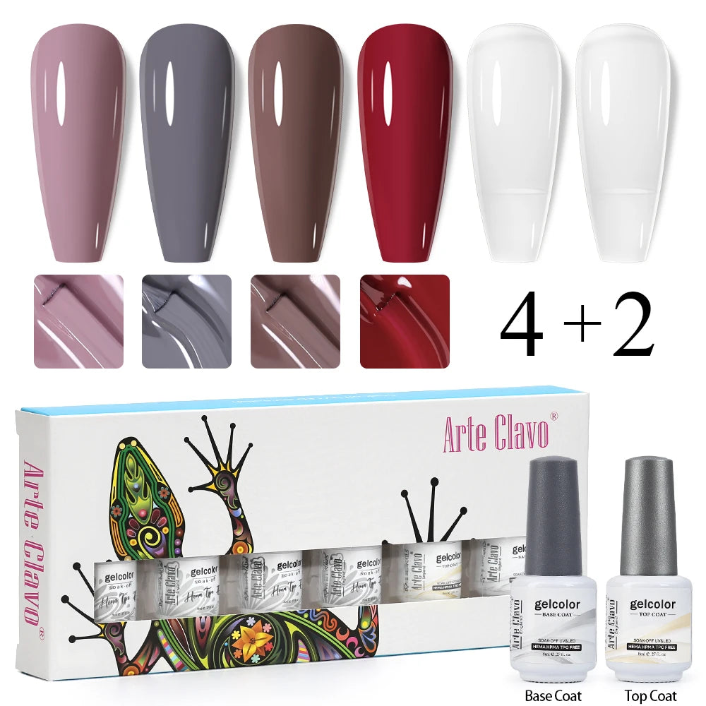 Arte Clavo Colourful Box Nail Gel Polish Semi Permanent UV Led