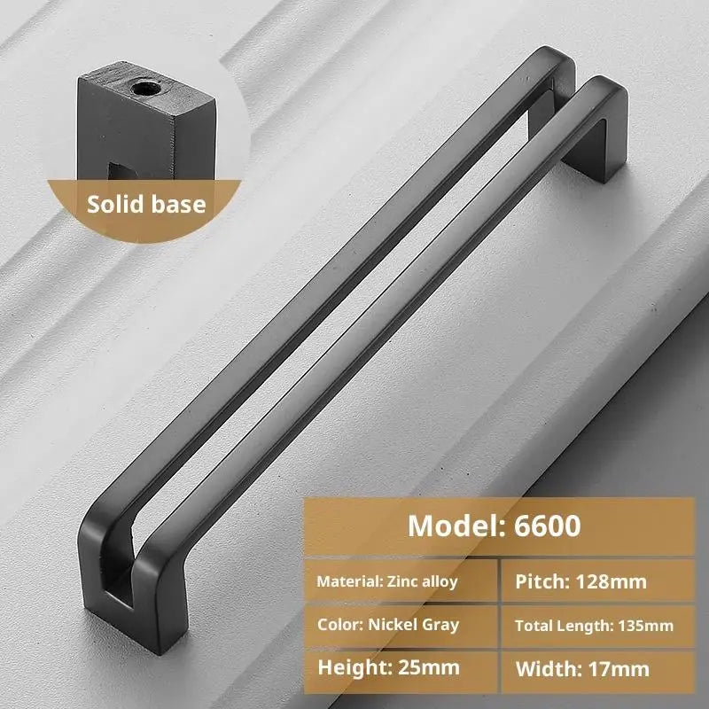 Nordic Furniture Handles Gray Black Brushed Kitchen Cabinet Pulls Handle For Cabinets And Drawers Knobs Kitchen Accesso Hardware Qme A5