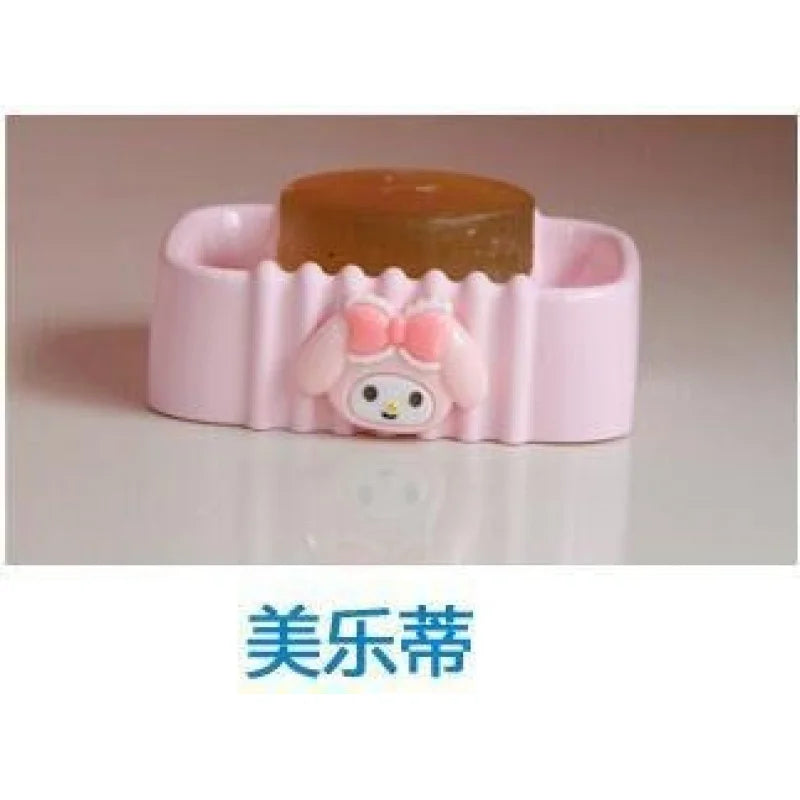 Hello Kitty Creative Cartoon-Style Cute Soap Dish Bathroom Soap Dish for Home Use Soap Dish Holder / Plastic Storage Box Qme