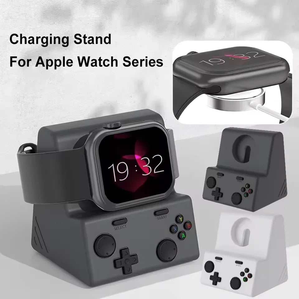 Charger Stand Silicone Dock Holder Charger Dock Station Stable Charging Dock Station for Apple Watch Series 10 9 8 7 6 5 4 3 2 1 Qme