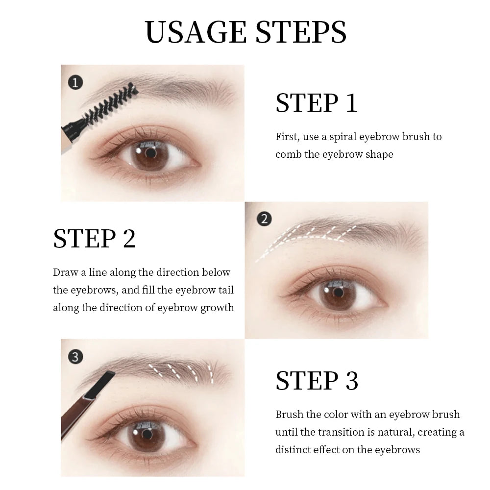 Automatic Double-ended Eyebrow Pencil Long-lasting Three Dimensional Qme