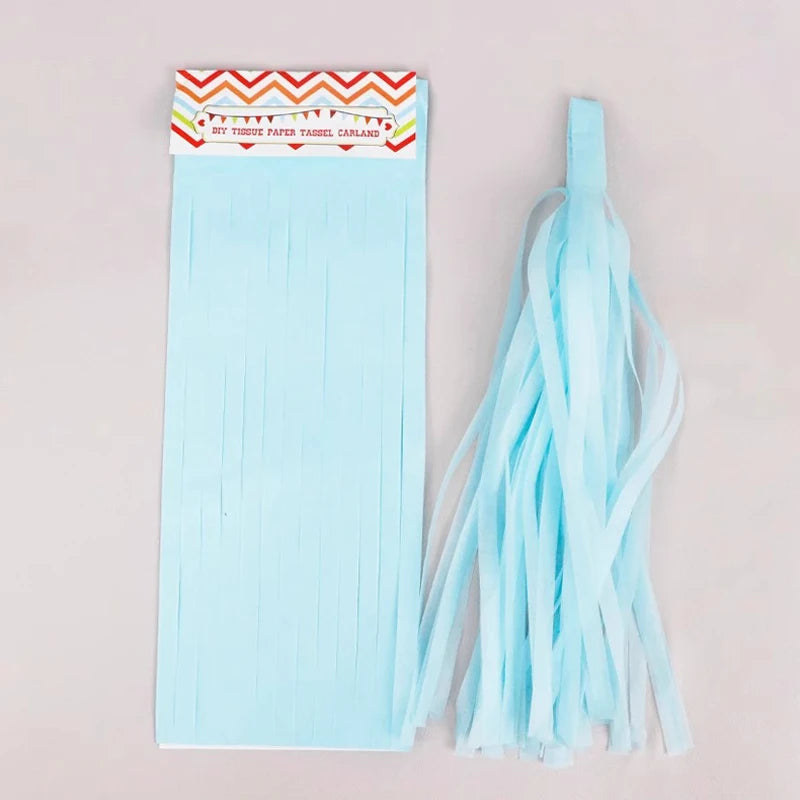 Valentine's Day Gradient 2-Meter Color Tassel Party Decoration Qme Q Blue