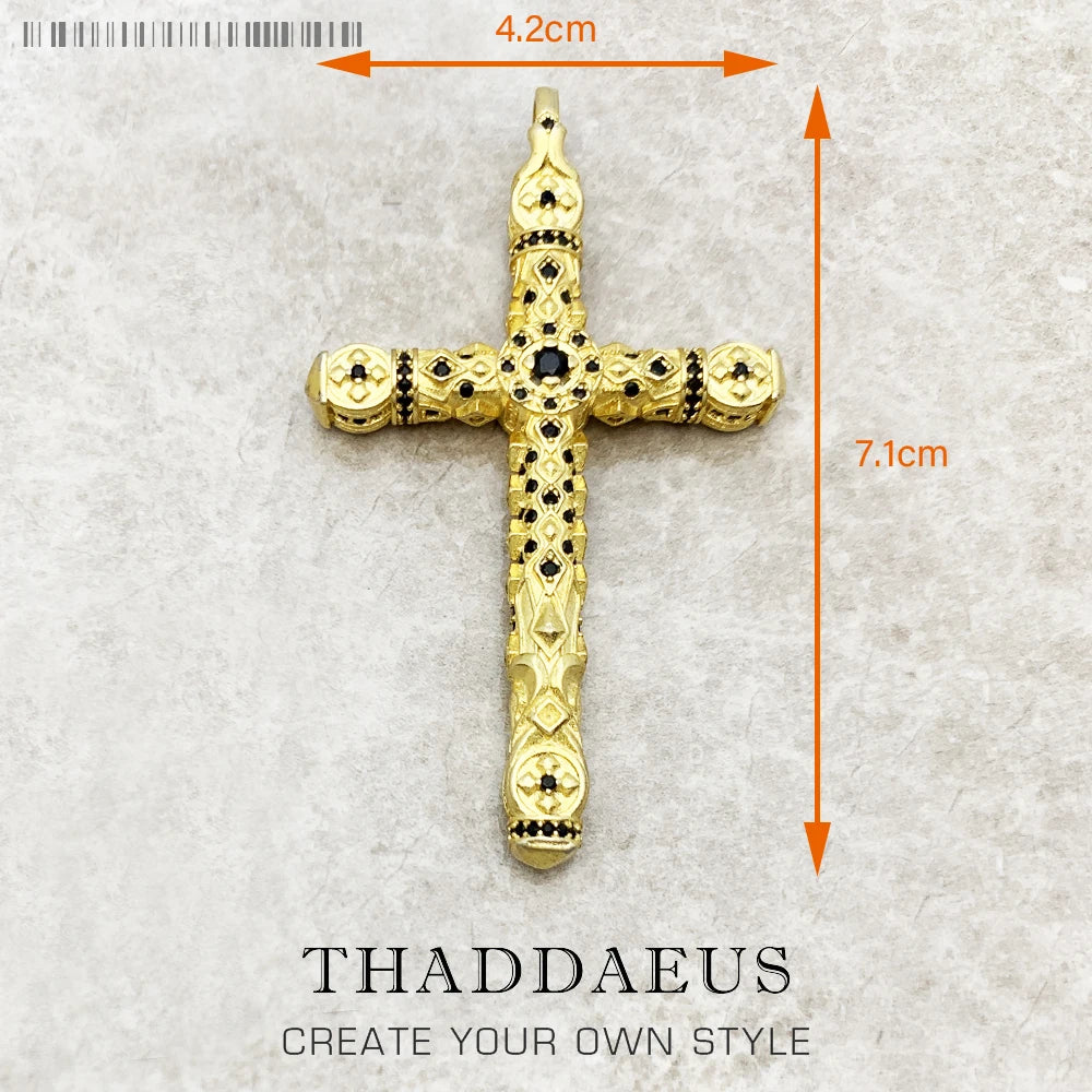 Pendant Majestic Cross & Crown Jewelry Europe 925 Sterling Silver Symbolism Promises Shield And Certaint Gift For Woman Men Qme 5
