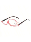 Magnifying Makeup Glasses Women's Providing Options Single 180 Degree Qme pink