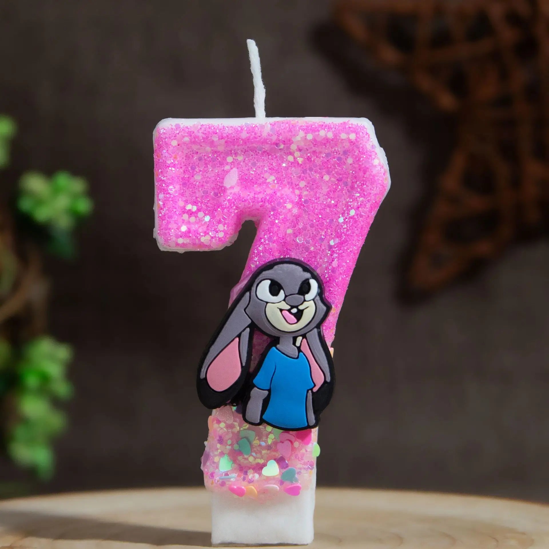Judy Rabbit Birthday Candles Number 0-9 Cake Holiday Mood Lighting Qme 7