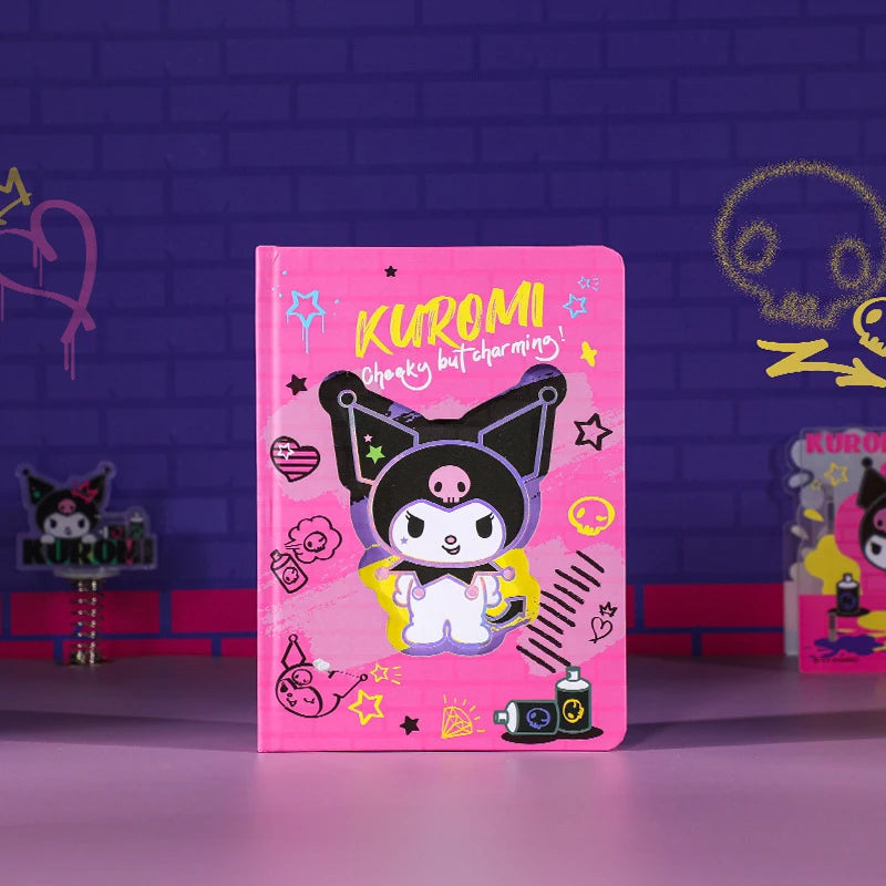 Clow Lee Cartoon Hardcover Double-sided Writing with Built-in Bookmark and Notes Student Drawing B6 Window Notebook Qme