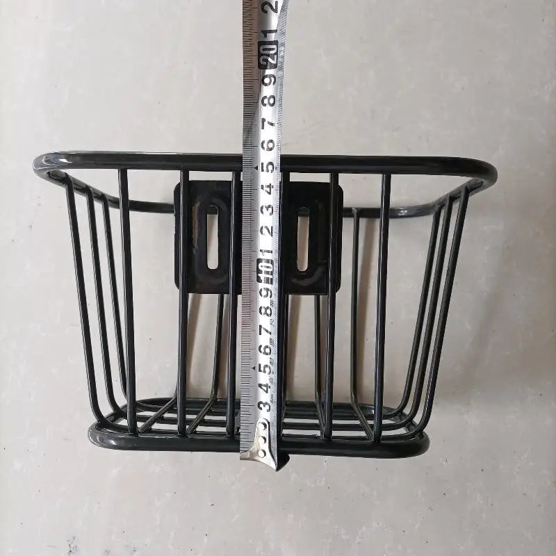 Adjustable Black Bike Rear Basket Easy Install Bicycle Fixed Durable Qme