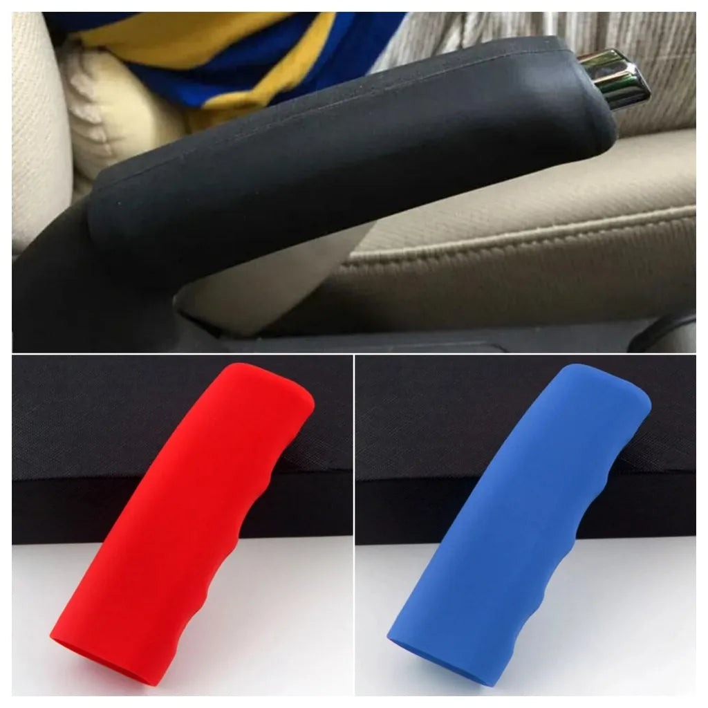 Universal Car Handbrake Cover Silicone Anti-slip Durable Handbrake Sleeve Protective Case Auto Accessories Decorations Qme
