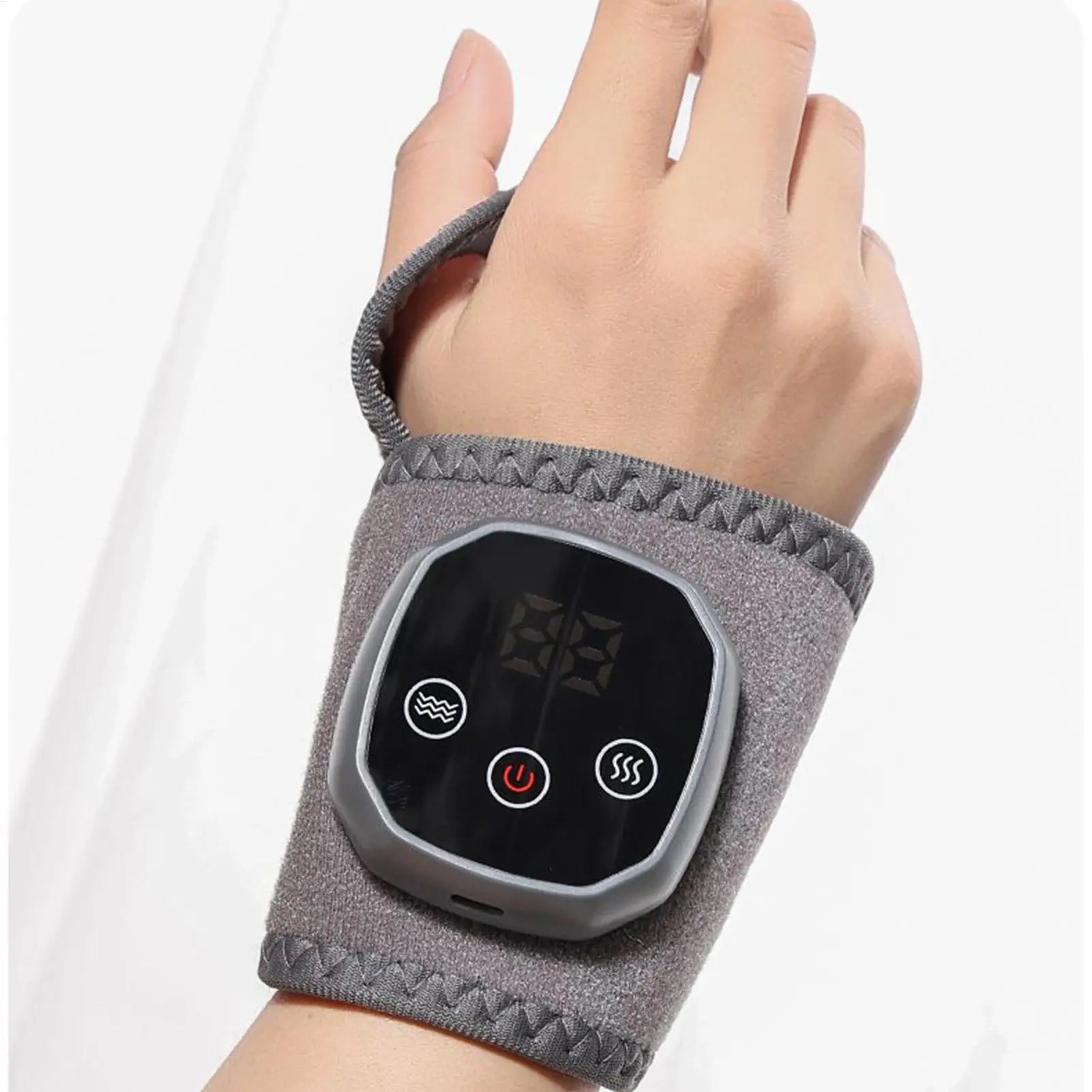 Foot Massager 4 Heat Levels Foot Ankle Massager Heating Warmer Wrap Pad Brace for Women Men Muscle Nerve Relief Calf Knee Spa Qme