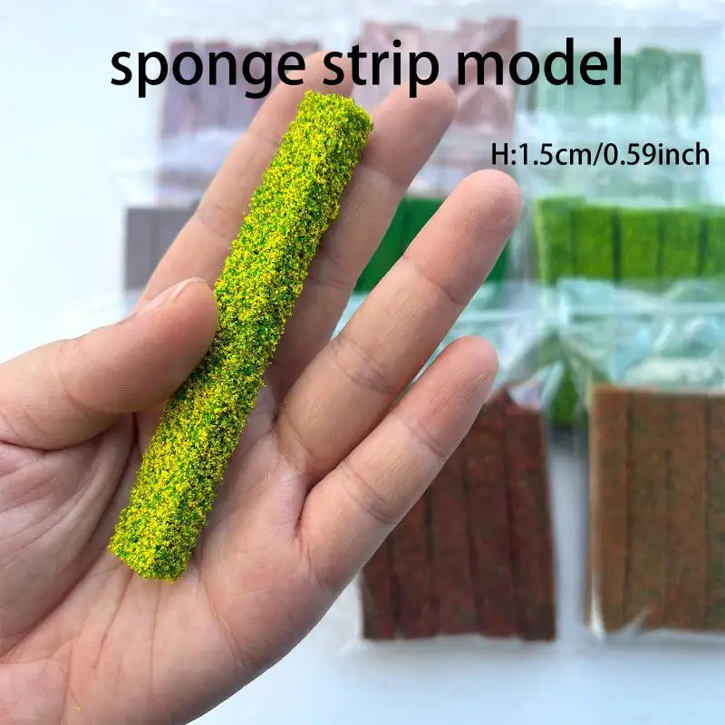 10x1 5x1cm Shrub Strip Grass Diy Sand Table Miniature Model Making Qme