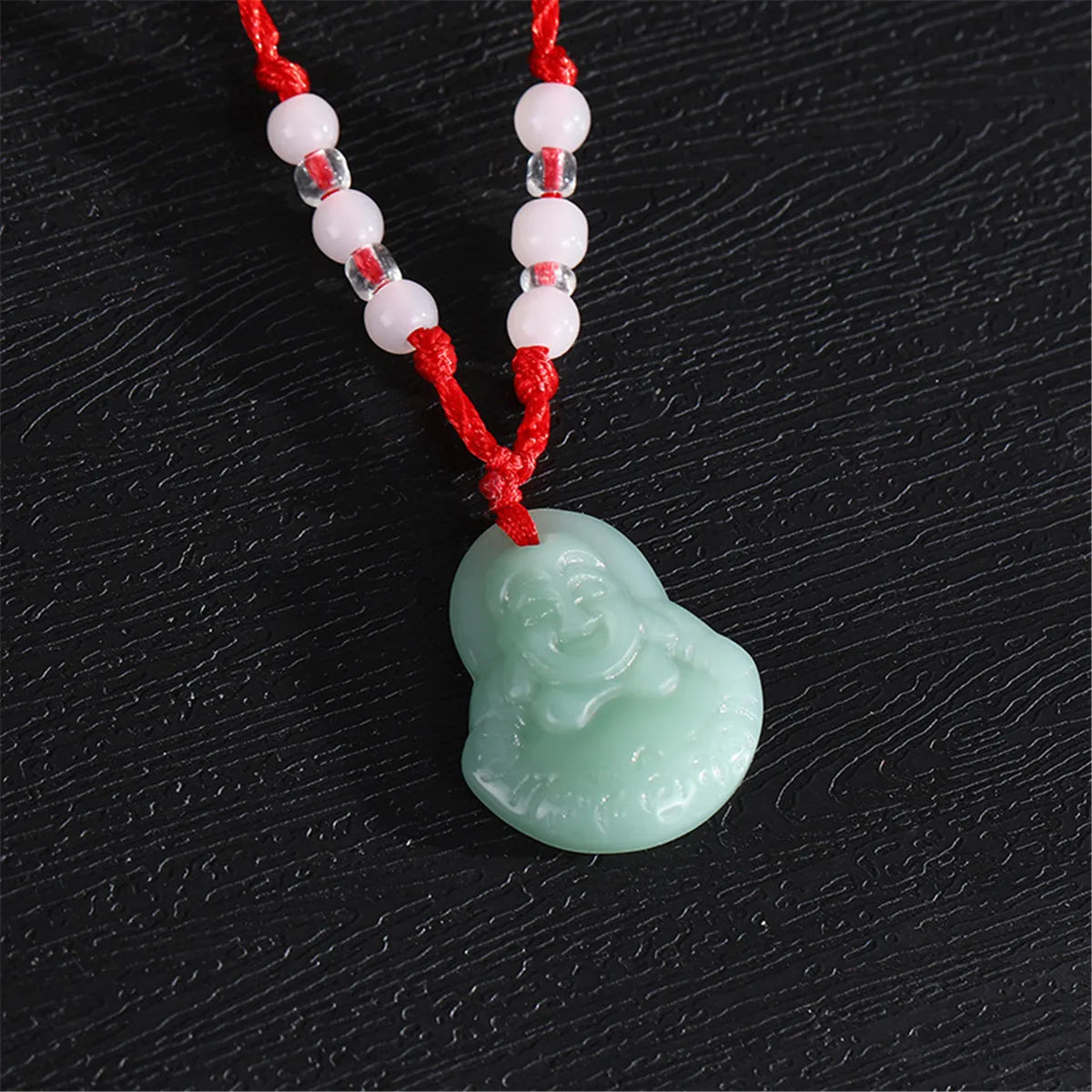 Maitreya Buddha Pendant Hand Woven Red Rope Necklace Fashion Guanyin Bodhisattva Lucky Necklace Women Religious Gifts Wholesale Qme