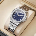 2026 2026 new square sports calendar steel band watch men's steel band quartz watch Qme Blue Without Box