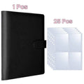 A5 Kpop Photocard Binder 25 Pages 4-Pocket Card Collector Album 200 Qme black