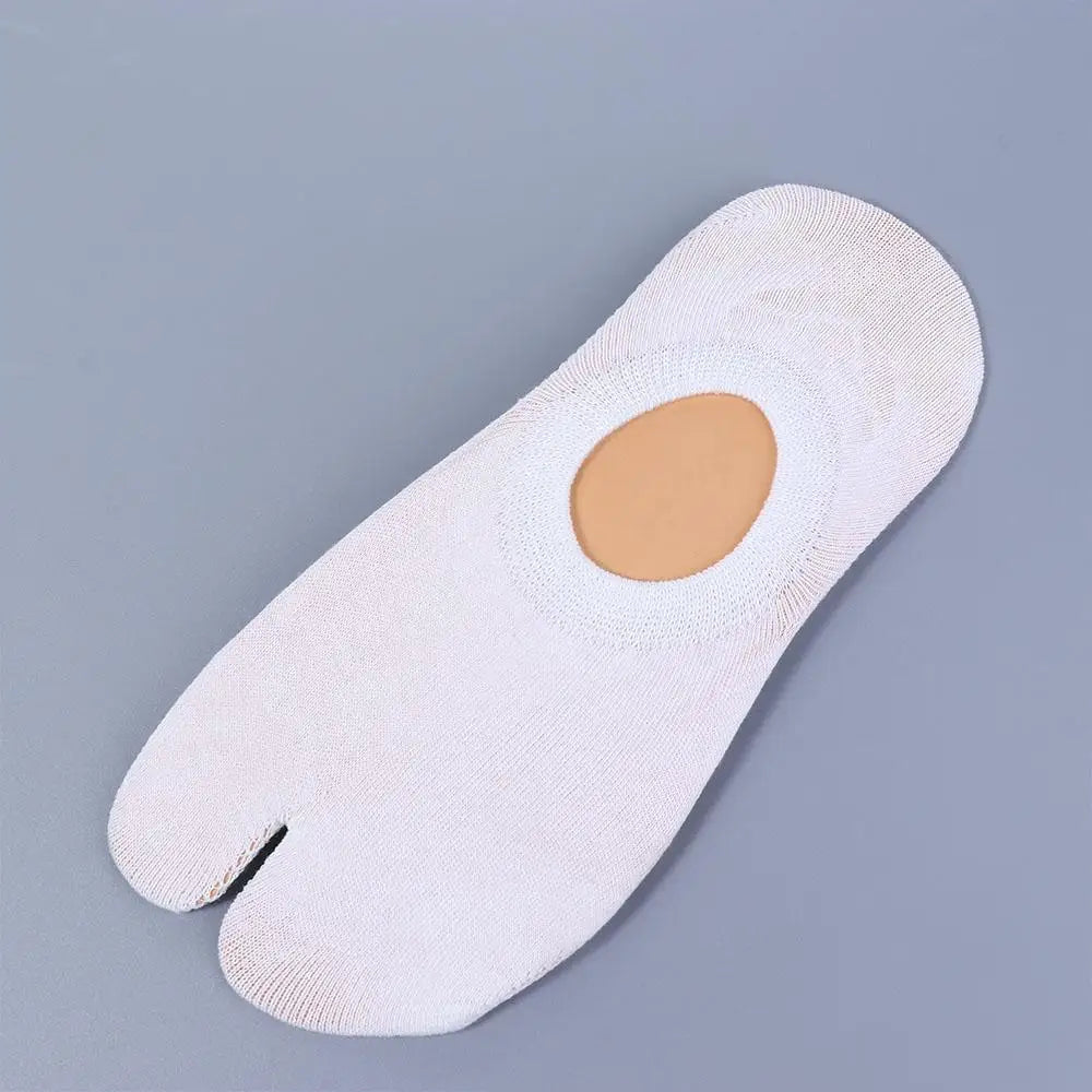 Simple Soft Japanese Women Summer Men Split Toe Socks Short Tube Two Qme
