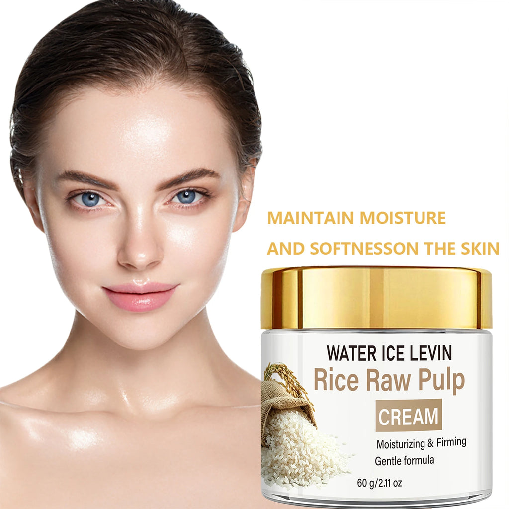 Collagen & Hyaluronic Acid Rice Cream, Moisturizing & Firming Daily Facial Care Qme
