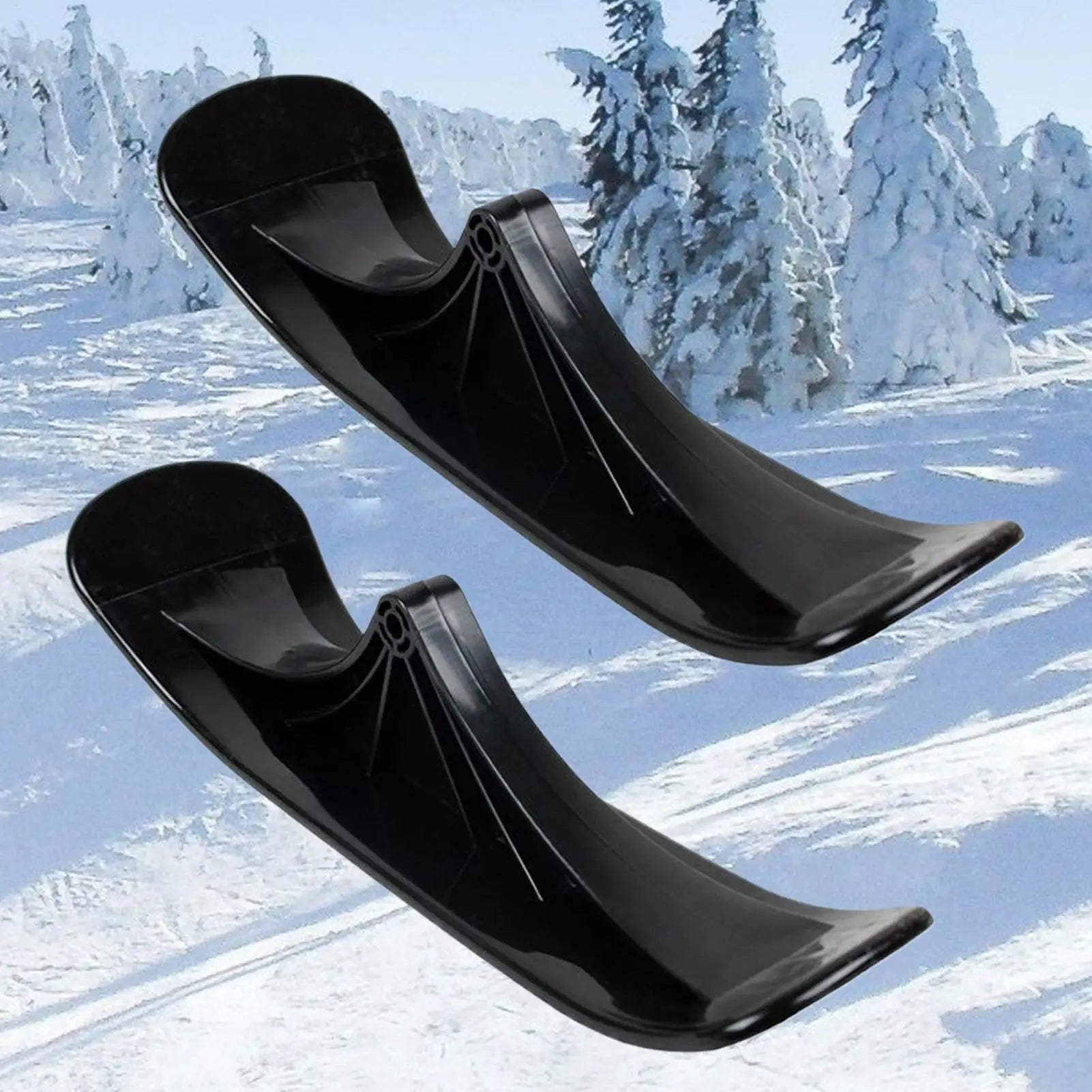 Ski Skate Board Conversion Kit 1 Pair Lightweight Ergonomic Winter Sports Sledge Snow Sled Ski Scooter Conversion Kit Qme