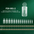 Nailpop 140 Inner French Line Dual Forms Nail Tips Square Coffin Qme FSX-001-2