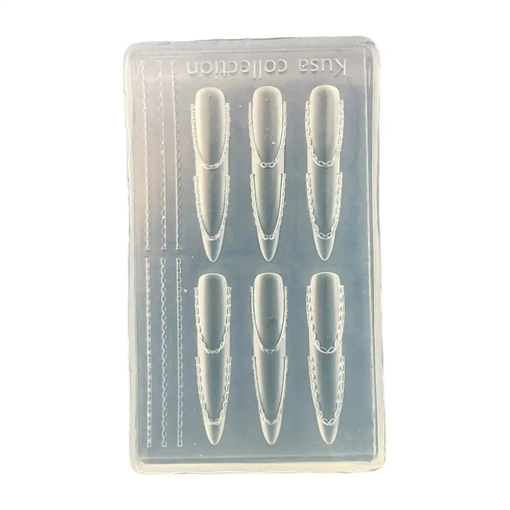 3D Button Butterfly Key Lock Silicone Nail Molds Nails Charms Qme B