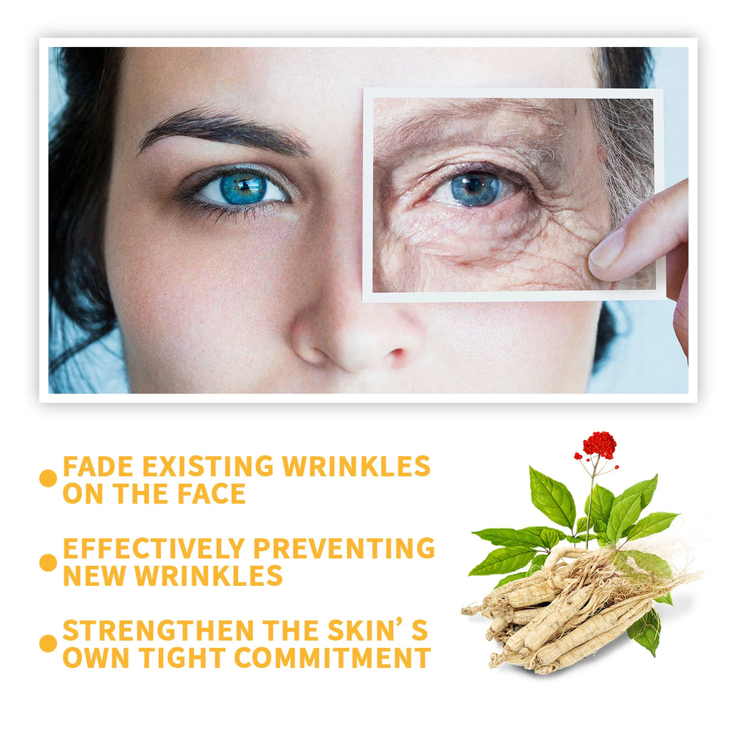 Ginseng Essence Anti Wrinkle Lifting Firming Fade Fine Lines Moisturizing Lightening Hyaluronic Acid Niacinamide Facial Serum Qme