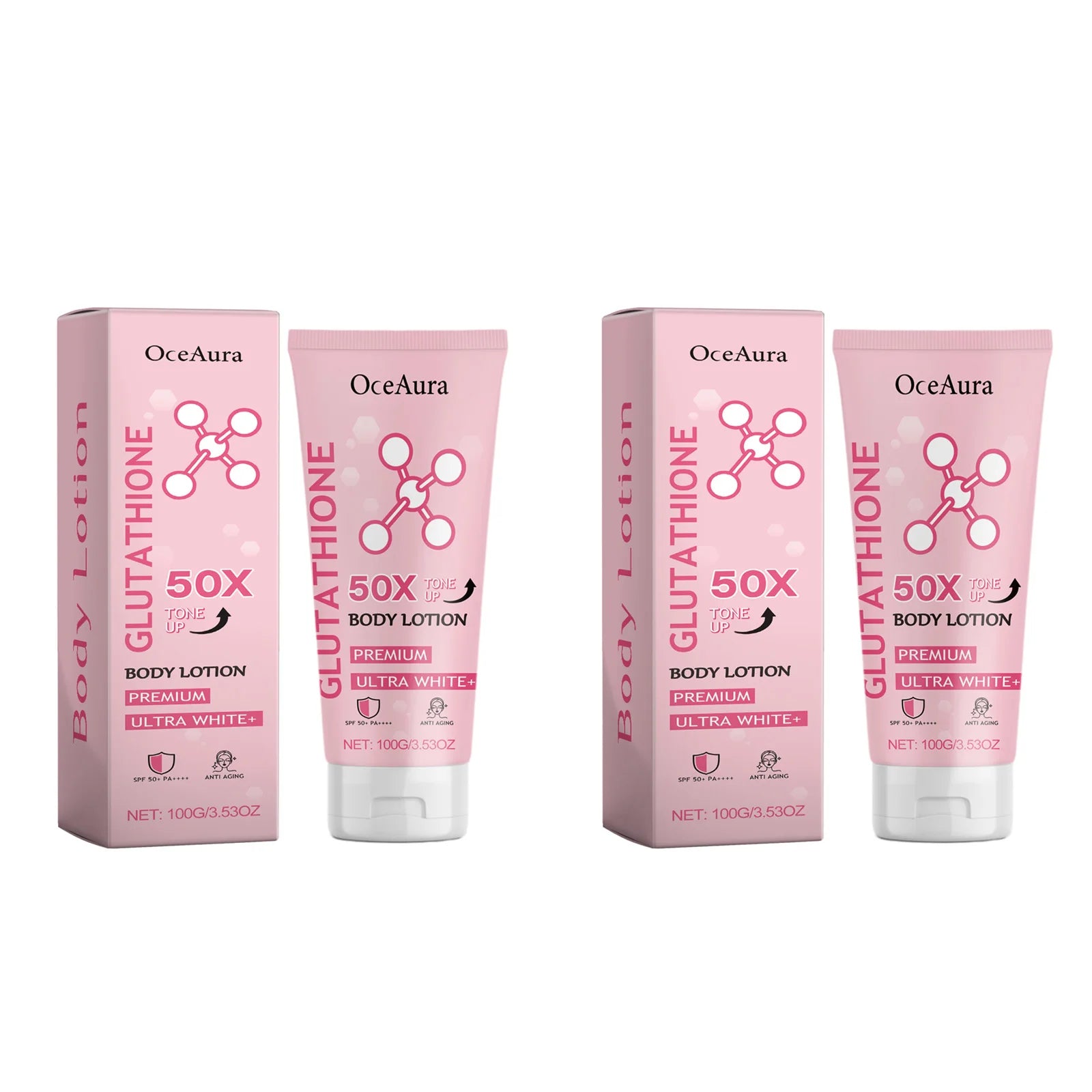 Glutathione Body Lotion Brightening Hydrating Revitalize Even Skin Tone Improve Skin Dry Rough Dullness Moisturizing Body Lotion Qme 2Pcs