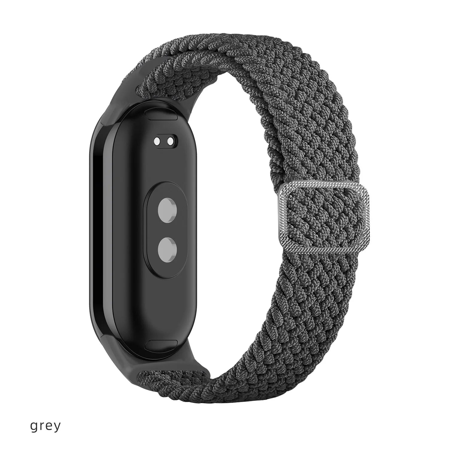 Elastic Nylon Adjustable Watchband for Xiaomi Mi Band 8 / NFC Replacement Bracelet Men Women Sport Strap Qme Gray