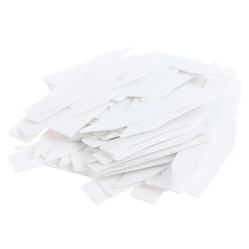 Plastic Multicolors Garden Ornaments Markers 5 Plants Labels Indoor Qme White