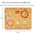 Bamboo Beading Board Imperial Measurements Marked Bracelet Sizer Jewelry Design Mat for Jewelry Bracelet Making DIY Craft Qme 2