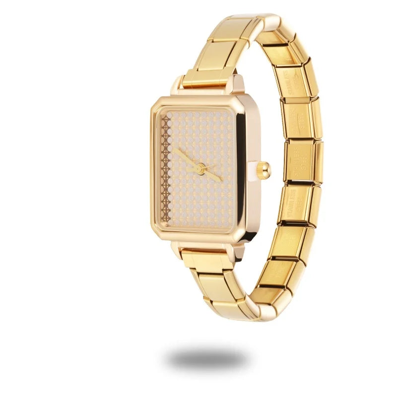 Wholesale Guitar Shape Stainless Steel Men's Women Watch Bracelet Fit 9MM DIY Italian Charm Watch Head Jewelry Gift Dropshipping Qme Style 8