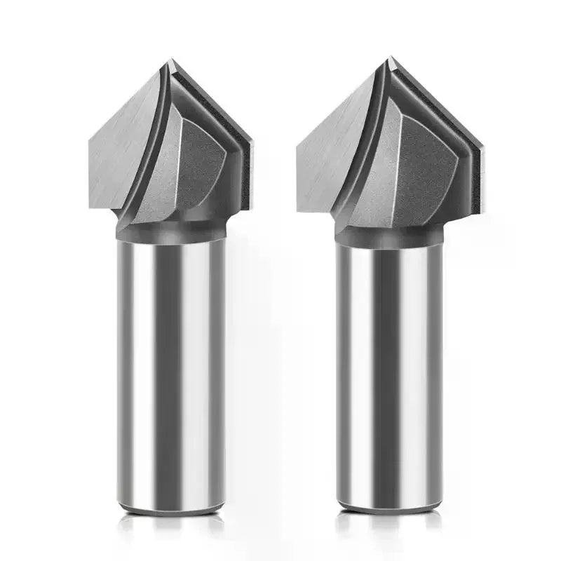 1/4" 1/2" Shank 90 Degree V Groove Router Bit Woodworking Milling Cutter For Aluminum Composite Panel And Wood Trimming Qme N