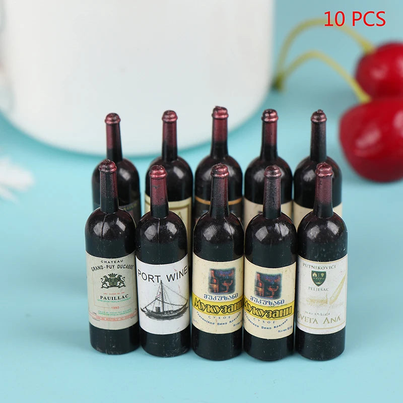 1 12 Dollhouse Miniature Mini Wine Bottle Box Simulation Drinks Model Qme